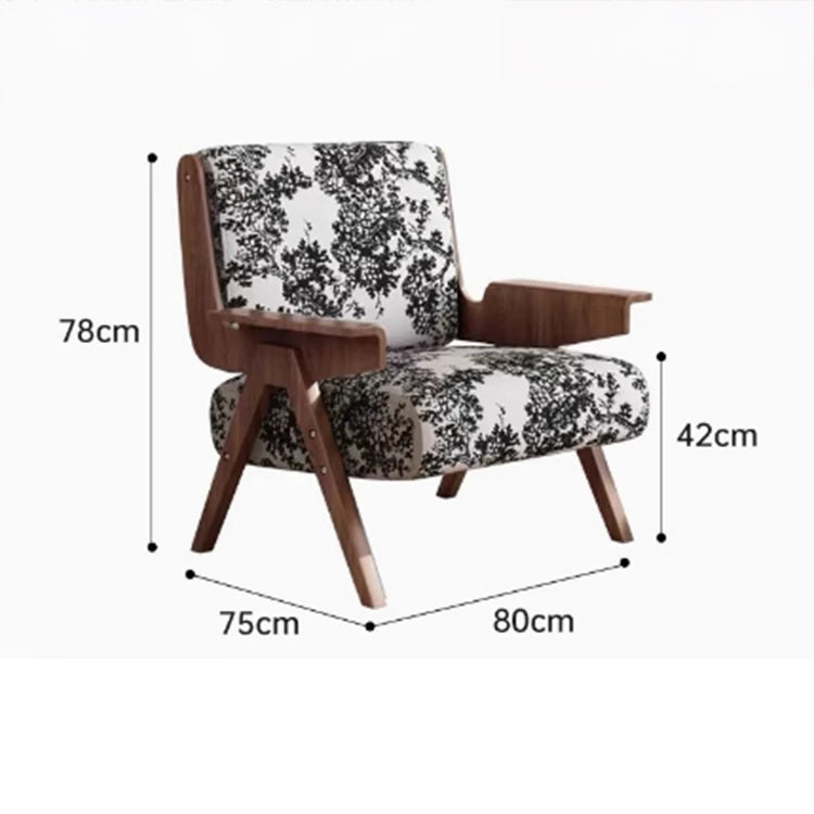 ストライプデザインのパイルチェア|おしゃれなインテリアにぴったりな木製フレームソファ hch-3085