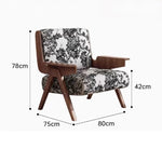 ストライプデザインのパイルチェア|おしゃれなインテリアにぴったりな木製フレームソファ hch-3085