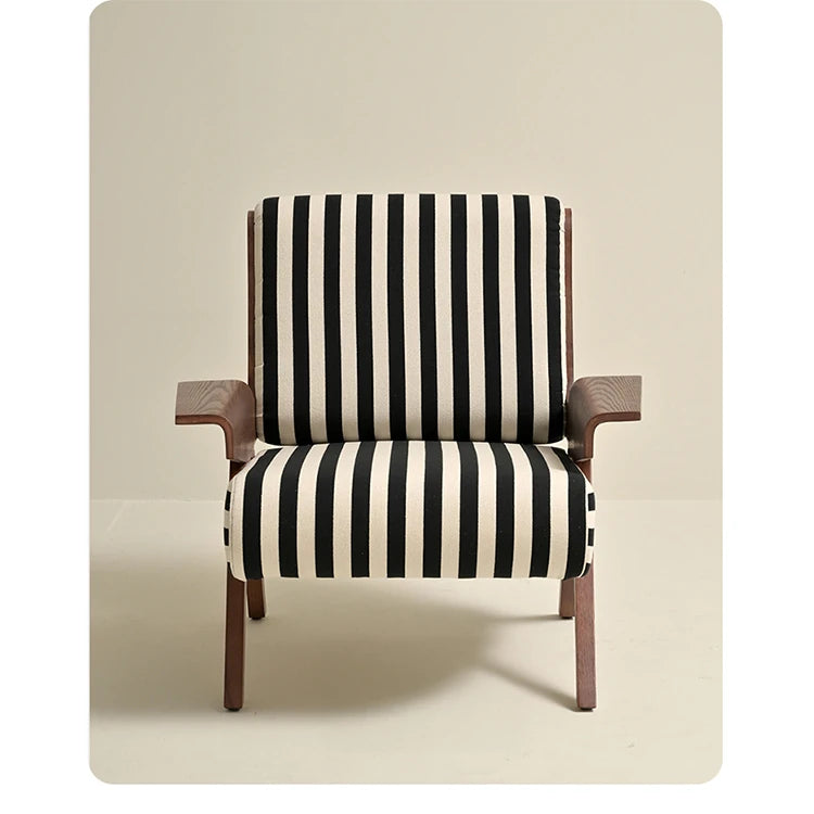 ストライプデザインのパイルチェア|おしゃれなインテリアにぴったりな木製フレームソファ hch-3085