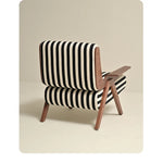 ストライプデザインのパイルチェア|おしゃれなインテリアにぴったりな木製フレームソファ hch-3085