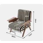 ストライプデザインのパイルチェア|おしゃれなインテリアにぴったりな木製フレームソファ hch-3085