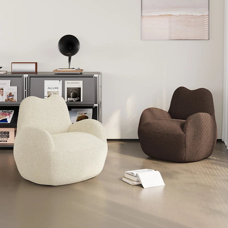 シープボアパインチェア|ふんわりやさしい肌触りとおしゃれなデザインでリビングを彩る! hch-3086