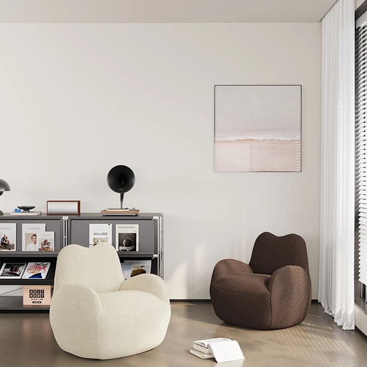 シープボアパインチェア|ふんわりやさしい肌触りとおしゃれなデザインでリビングを彩る! hch-3086