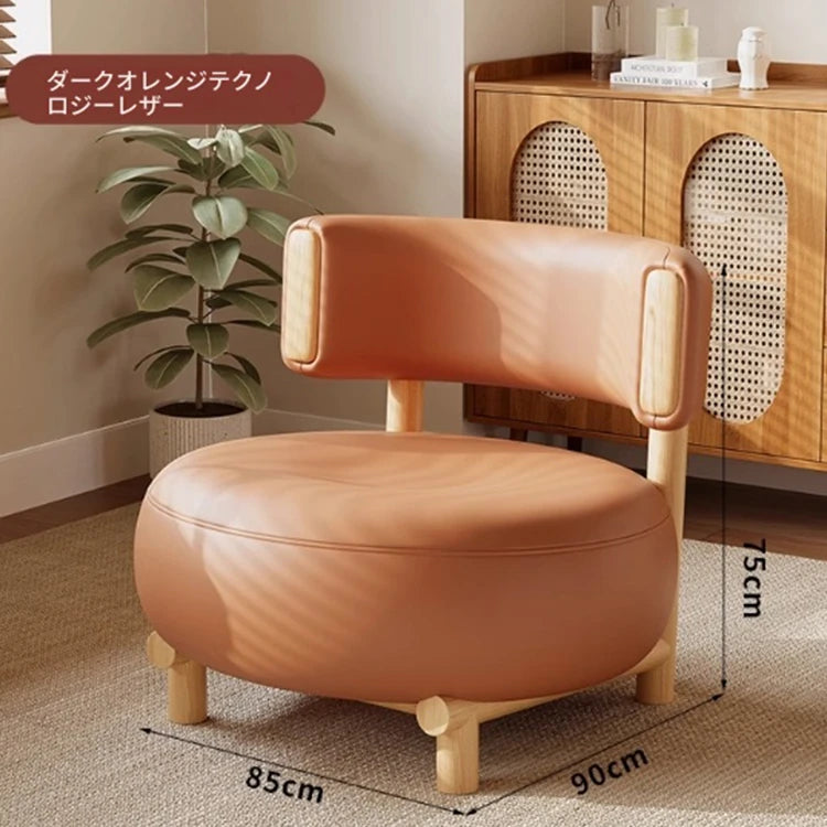 シープボア・無垢材・PUレザー使用のおしゃれなリビングチェア|モダンデザインで快適な座り心地 hch-3088