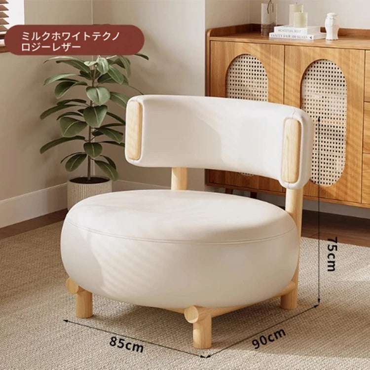 シープボア・無垢材・PUレザー使用のおしゃれなリビングチェア|モダンデザインで快適な座り心地 hch-3088