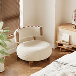 シープボア・無垢材・PUレザー使用のおしゃれなリビングチェア|モダンデザインで快適な座り心地 hch-3088