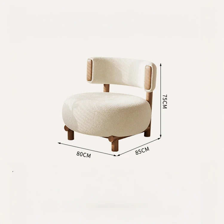 シープボア・無垢材・PUレザー使用のおしゃれなリビングチェア|モダンデザインで快適な座り心地 hch-3088