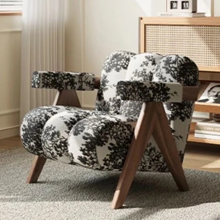 PUレザーと無垢材のデザインチェア - おしゃれなリビングにぴったり! hch-3089