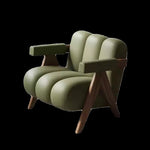 PUレザーと無垢材のデザインチェア - おしゃれなリビングにぴったり! hch-3089