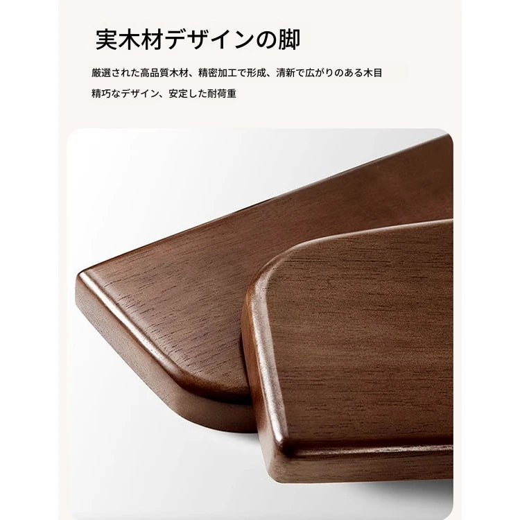 PUレザーと無垢材のデザインチェア - おしゃれなリビングにぴったり! hch-3089