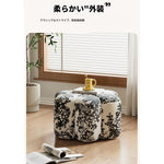 パイン材のシープボアスツール - おしゃれなインテリアに最適な多機能収納付きハンドメイドスツール hch-3090