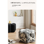 パイン材のシープボアスツール - おしゃれなインテリアに最適な多機能収納付きハンドメイドスツール hch-3090