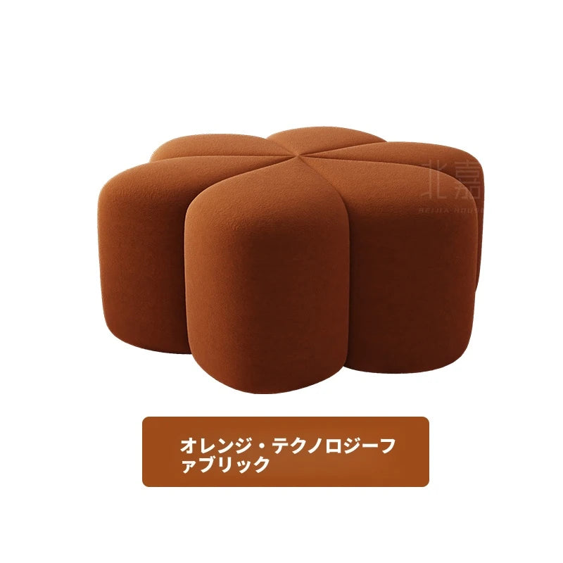 スツール パインエアレザー製 おしゃれな花型デザインでインテリアに最適! hch-3092