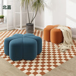 スツール パインエアレザー製 おしゃれな花型デザインでインテリアに最適! hch-3092