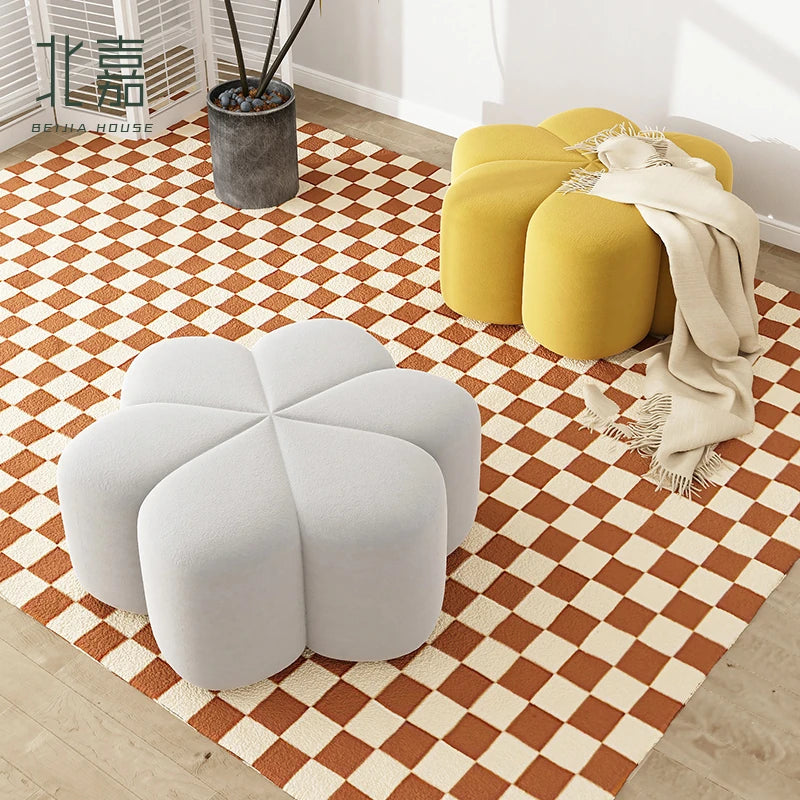 スツール パインエアレザー製 おしゃれな花型デザインでインテリアに最適! hch-3092