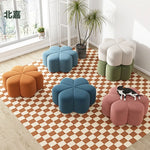 スツール パインエアレザー製 おしゃれな花型デザインでインテリアに最適! hch-3092