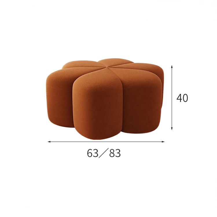 スツール パインエアレザー製 おしゃれな花型デザインでインテリアに最適! hch-3092