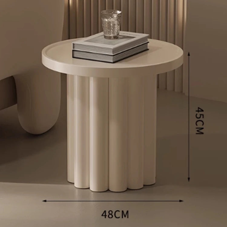 モダンデザインのセンターテーブル|ホワイト・ラウンドシェイプ・高品質家具|リビングルームにぴったり! hch-3093
