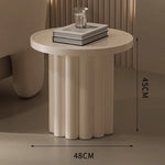 モダンデザインのセンターテーブル|ホワイト・ラウンドシェイプ・高品質家具|リビングルームにぴったり! hch-3093