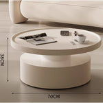 モダンデザインのセンターテーブル|ホワイト・ラウンドシェイプ・高品質家具|リビングルームにぴったり! hch-3093