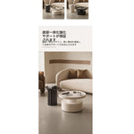 モダンデザインのセンターテーブル|ホワイト・ラウンドシェイプ・高品質家具|リビングルームにぴったり! hch-3093