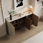 キャビネット ベージュ セラミック 合皮 hdh-3569