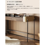 化粧台 ブラウン パイン 強化ガラス 合皮 hdh-3571