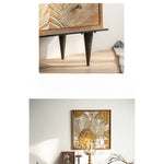 スギ材とアイアン製ナイトテーブル|エレガントデザインのモダン家具 hdst-4219