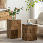 モダンなスギ材ナイトテーブル|洗練されたデザインでお部屋を格上げ hdst-4221