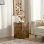 モダンなスギ材ナイトテーブル|洗練されたデザインでお部屋を格上げ hdst-4221