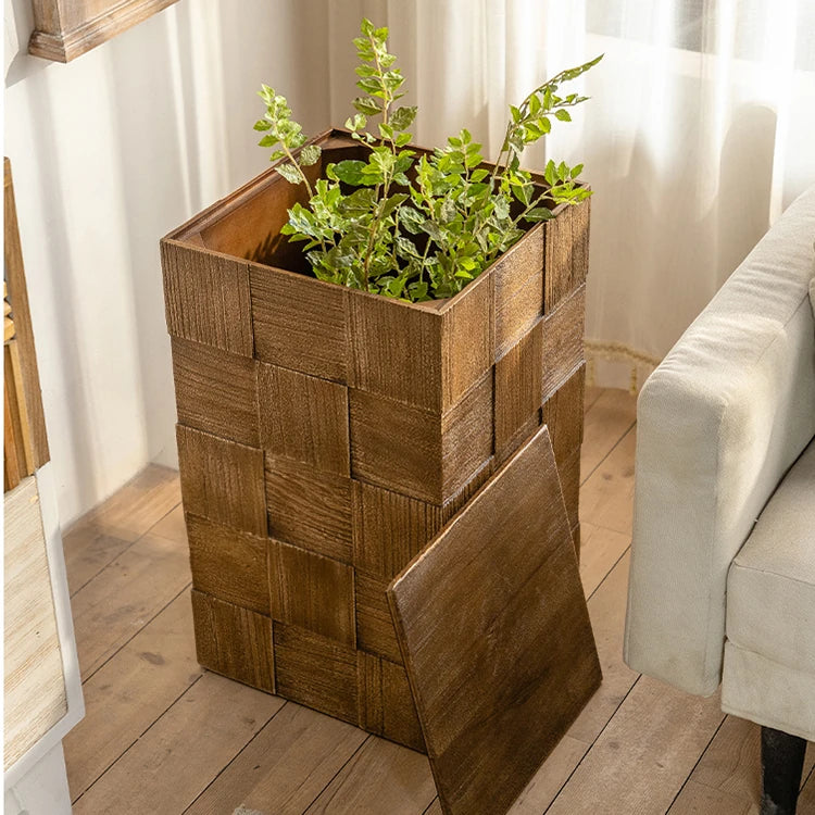 モダンなスギ材ナイトテーブル|洗練されたデザインでお部屋を格上げ hdst-4221