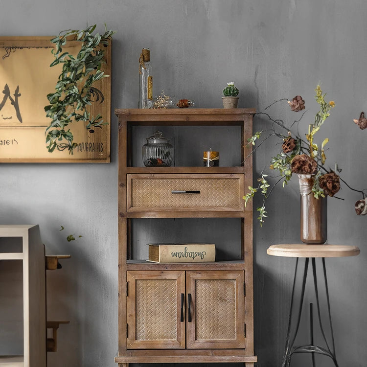 スギ材アイアンキャビネット|ヴィンテージ風収納アイテムでおしゃれな空間作り hdst-4222