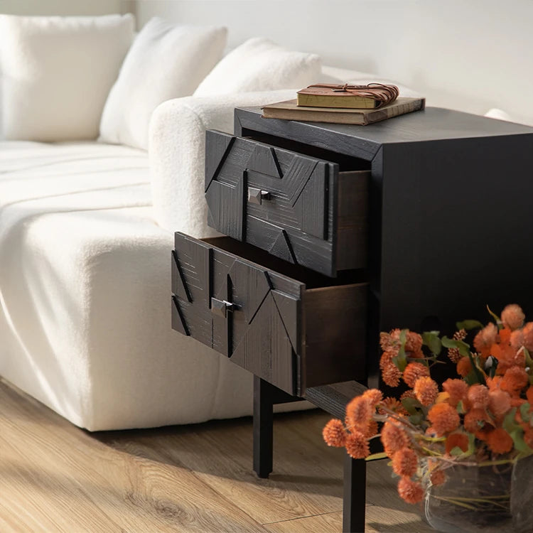 スギ材とアイアンのモダンデザインセンターテーブル|スタイリッシュで存在感ある家具 hdst-4225