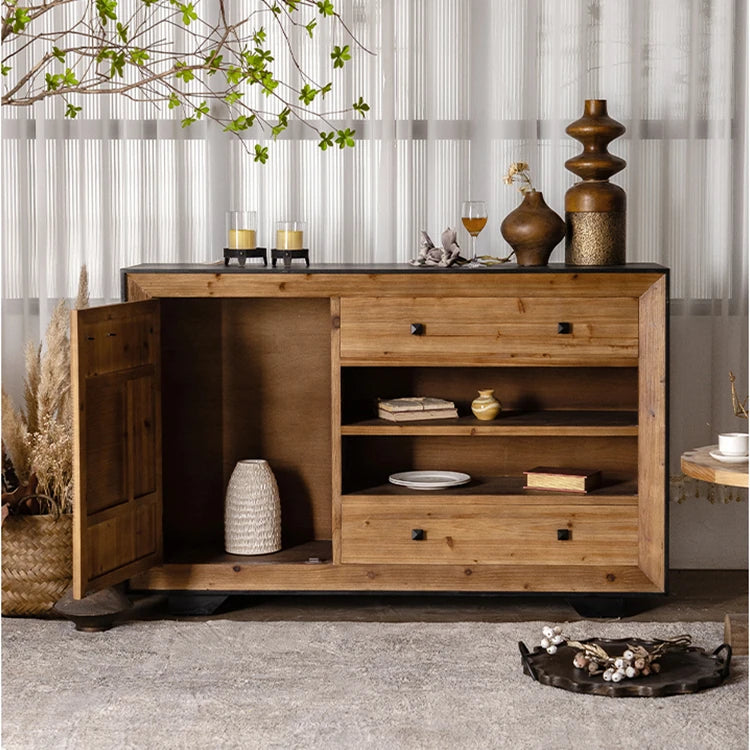 スギ材モダンナイトテーブル|温かみあるデザインでお部屋をスタイリッシュに演出 hdst-4228