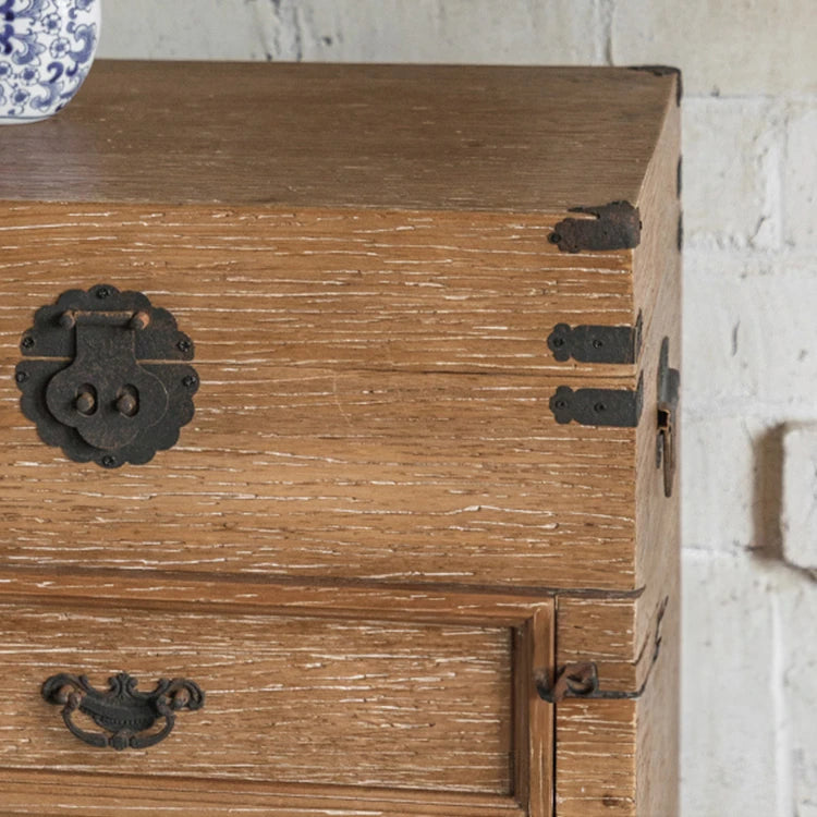 スギ材とアイアンのヴィンテージキャビネット|スタイリッシュな収納ソリューション hdst-4231