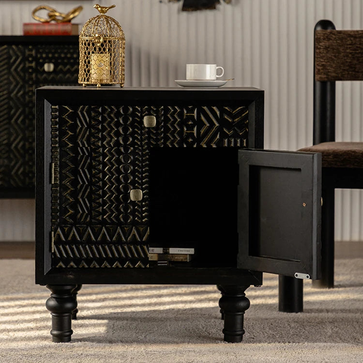 デザインナイトテーブル|パイン材使用おしゃれサイドテーブル hdst-4234