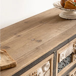 アンティーク調デザインのスギ材キャビネット|エレガンスと機能を両立した収納家具 hdst-4235