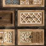 アンティーク調デザインのスギ材キャビネット|エレガンスと機能を両立した収納家具 hdst-4235