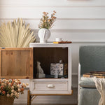 パインとアイアンの魅力!おしゃれな北欧風ナイトテーブルでお部屋を格上げ hdst-4241