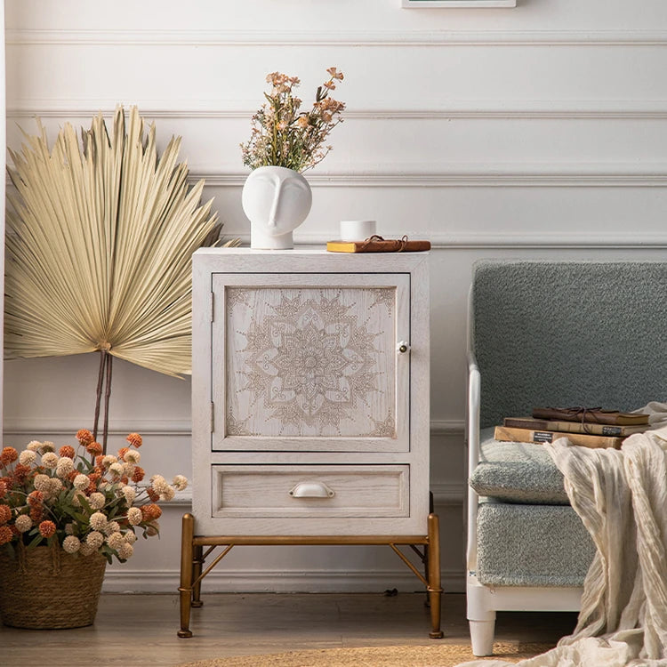 パイン×アイアン調キャビネット|おしゃれな北欧風デザイン収納 hdst-4242