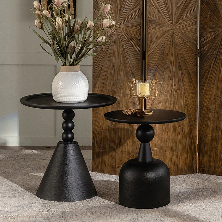 パイン&アイアン製センターテーブル|モダンデザインと優雅さが魅力のインテリアアイテム hdst-4253