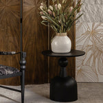 パイン&アイアン製センターテーブル|モダンデザインと優雅さが魅力のインテリアアイテム hdst-4253