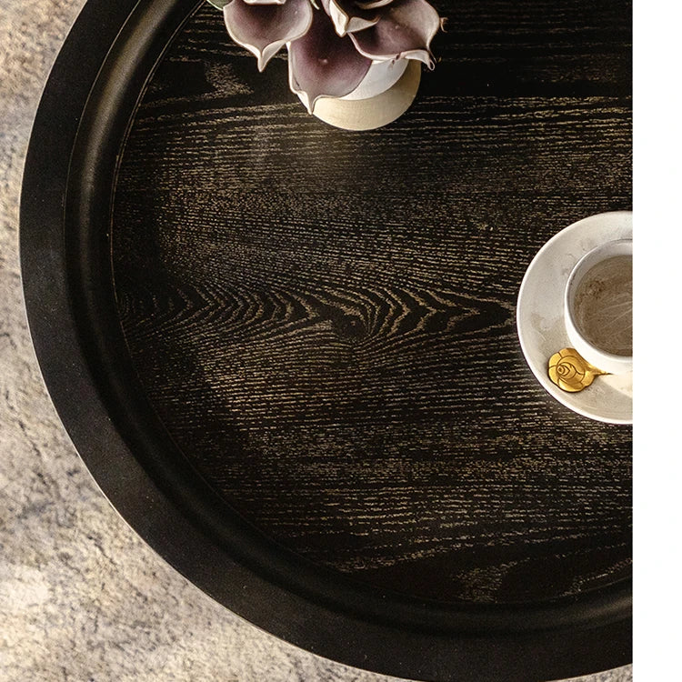 パイン&アイアン製センターテーブル|モダンデザインと優雅さが魅力のインテリアアイテム hdst-4253