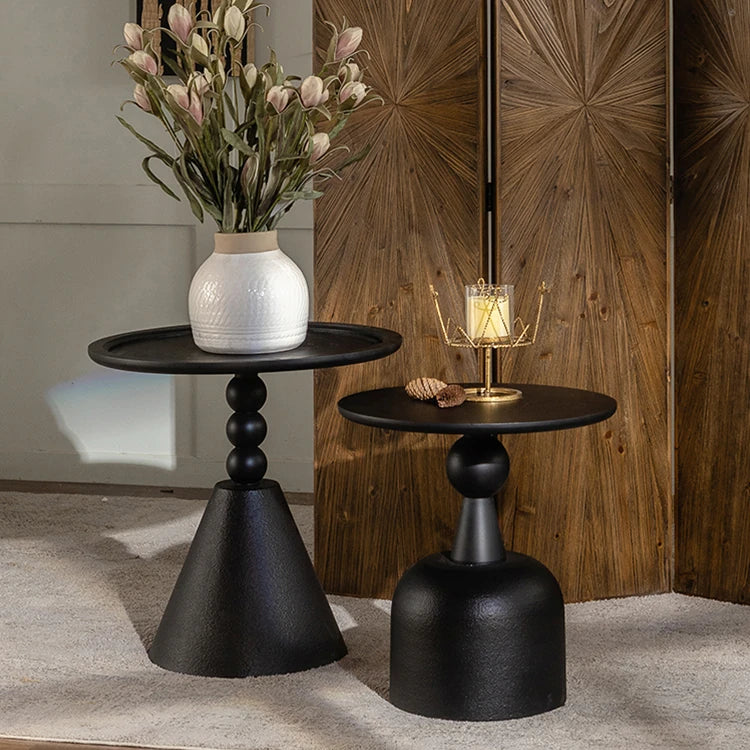 パイン&アイアン製センターテーブル|モダンデザインと優雅さが魅力のインテリアアイテム hdst-4253