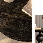 パイン&アイアン製センターテーブル|モダンデザインと優雅さが魅力のインテリアアイテム hdst-4253