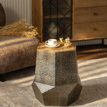 ユニークデザインのパイン&アイアン製センターテーブル - 抜群の存在感とスタイルをお部屋に! hdst-4254