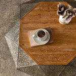 ユニークデザインのパイン&アイアン製センターテーブル - 抜群の存在感とスタイルをお部屋に! hdst-4254