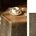 ユニークデザインのパイン&アイアン製センターテーブル - 抜群の存在感とスタイルをお部屋に! hdst-4254