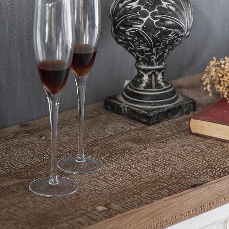 アンティーク風スギ材キャビネット|魅力的なデザインの収納家具 hdst-4255