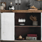 アンティーク風スギ材キャビネット|魅力的なデザインの収納家具 hdst-4255